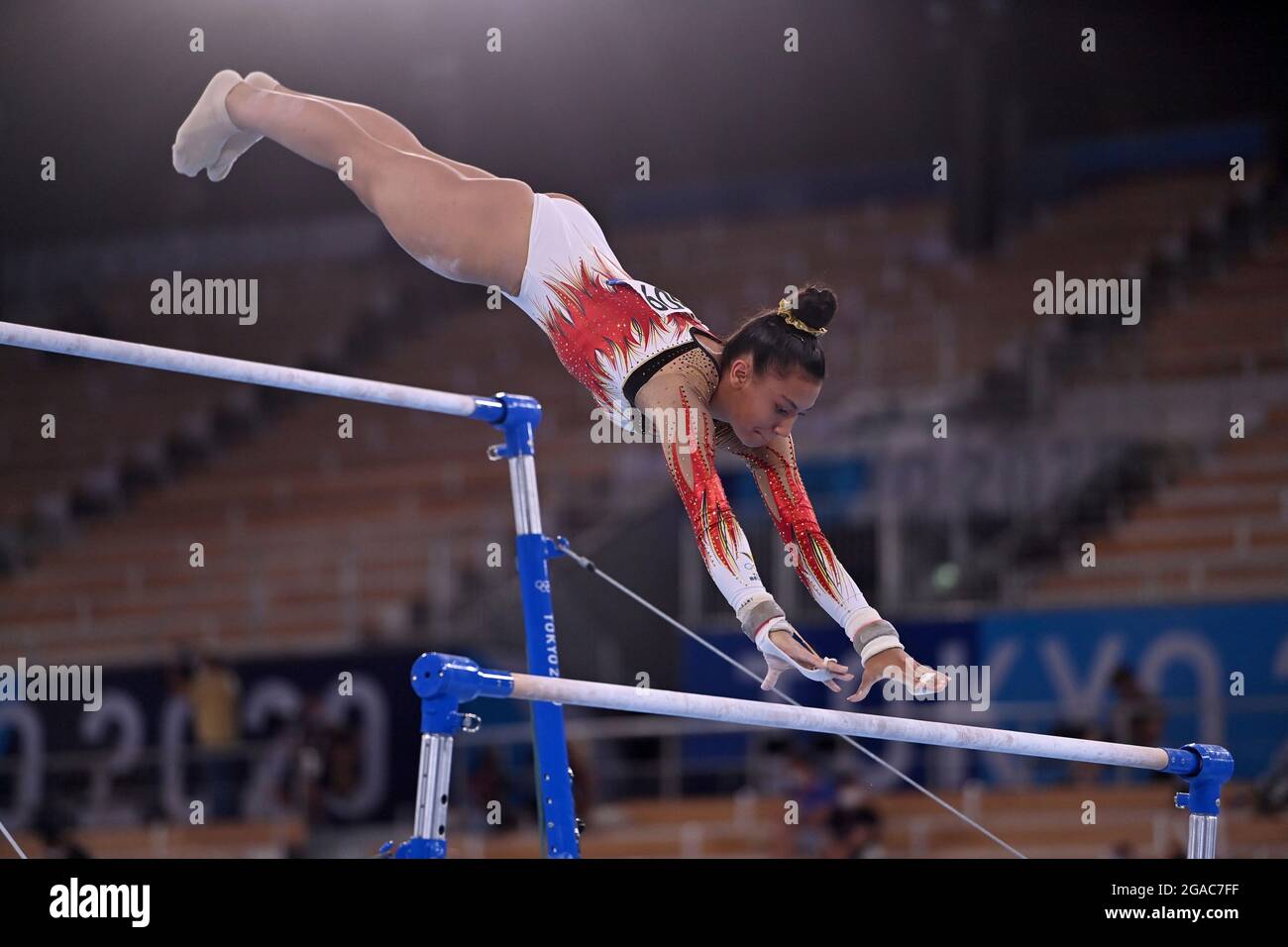 Jutta VERKEST (BEL), Action Uneven Bars, Gymnastics, All Around Women